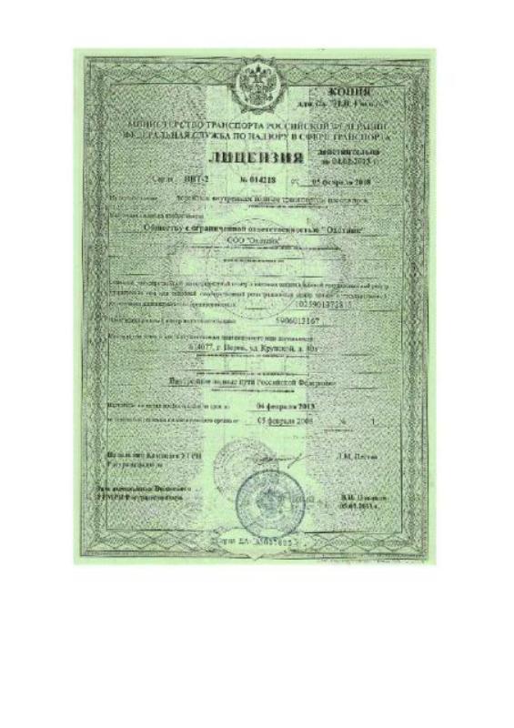 ООО «Охотник», лицензия